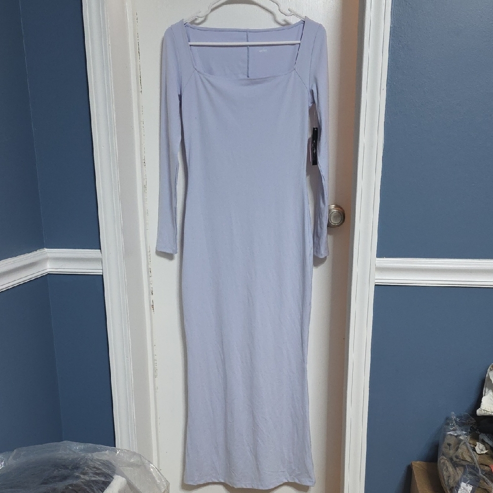 Wild Fable Light Aqua Long Sleeve Dress